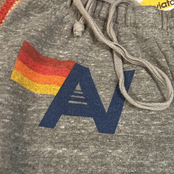 Aviator Nation Gray Track Pants with Rainbow Accents - Picture 4 of 4